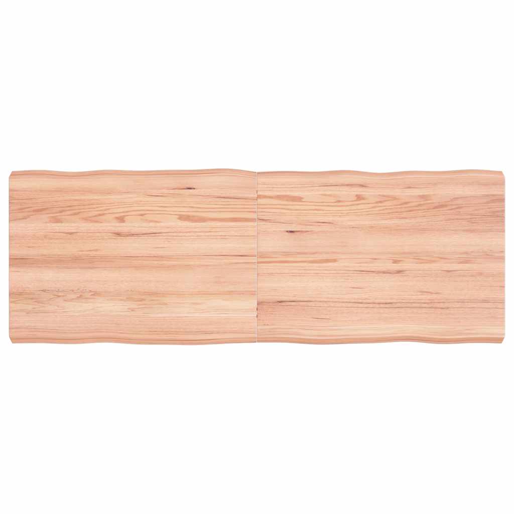 Tischplatte 140x50x(2-6) cm Massivholz Behandelt Baumkante