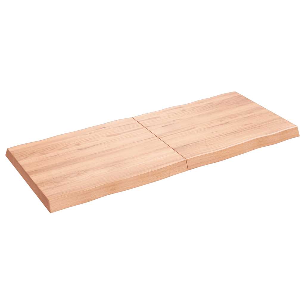 Tischplatte 140x60x(2-6) cm Massivholz Behandelt Baumkante