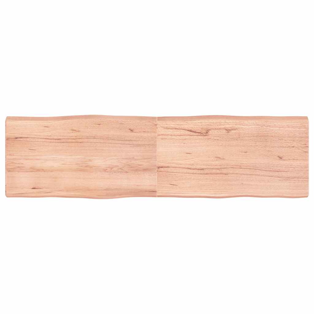 Tischplatte 180x50x(2-6) cm Massivholz Behandelt Baumkante