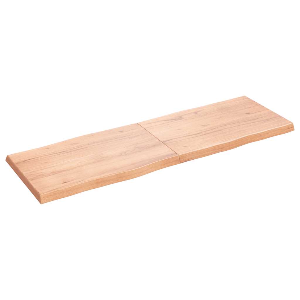 Tischplatte 180x60x(2-6) cm Massivholz Behandelt Baumkante