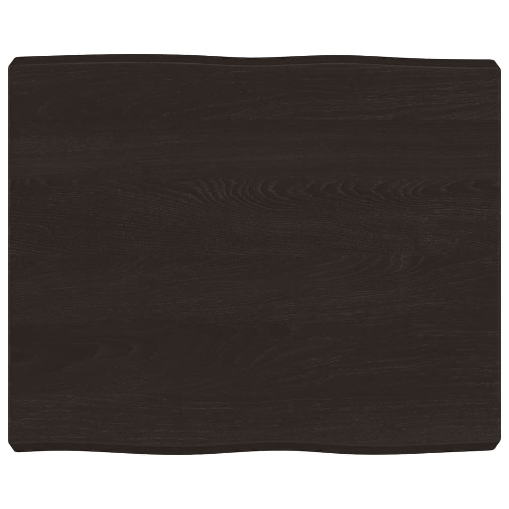 Tischplatte 60x50x(2-6) cm Massivholz Behandelt Baumkante