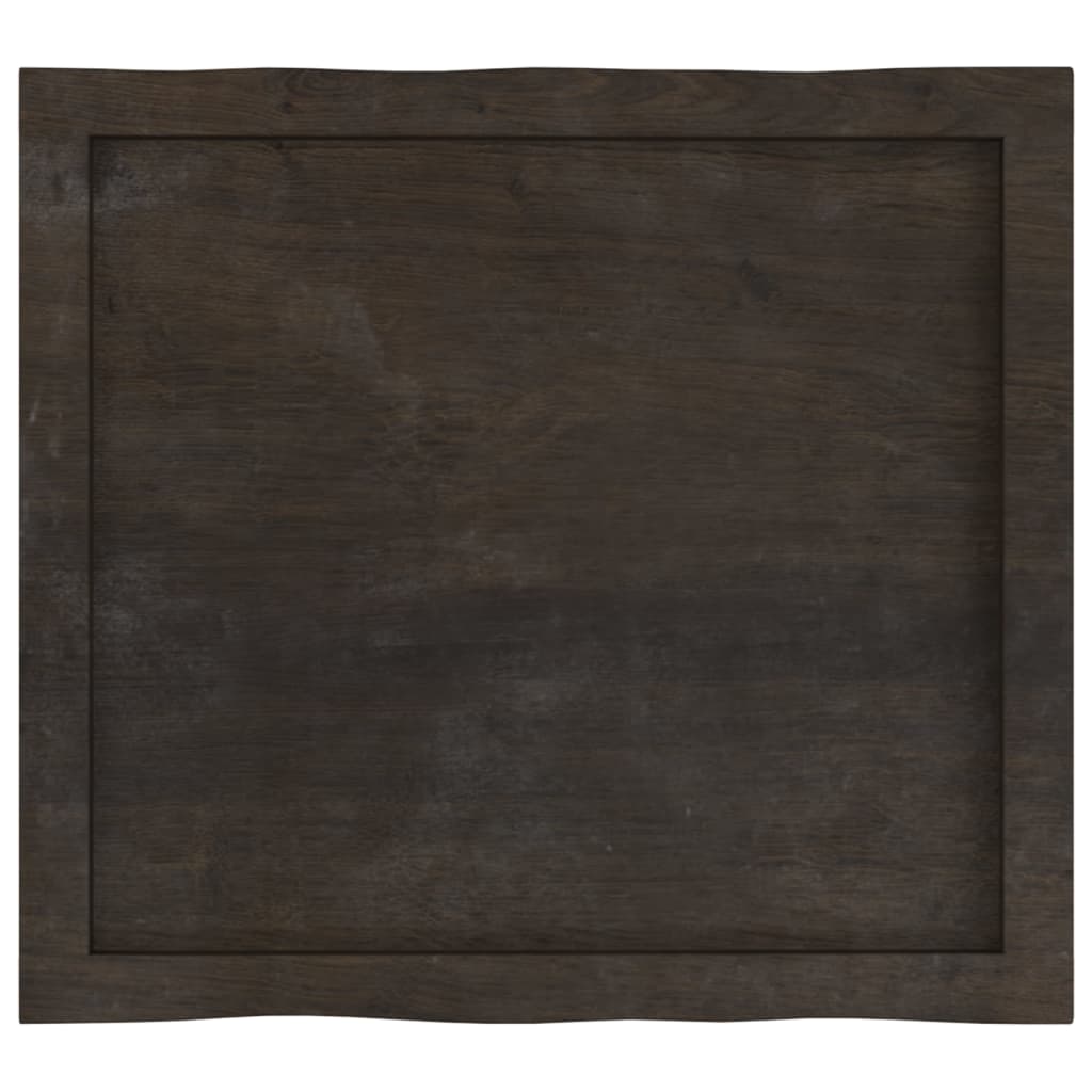 Tischplatte 60x50x(2-6) cm Massivholz Behandelt Baumkante