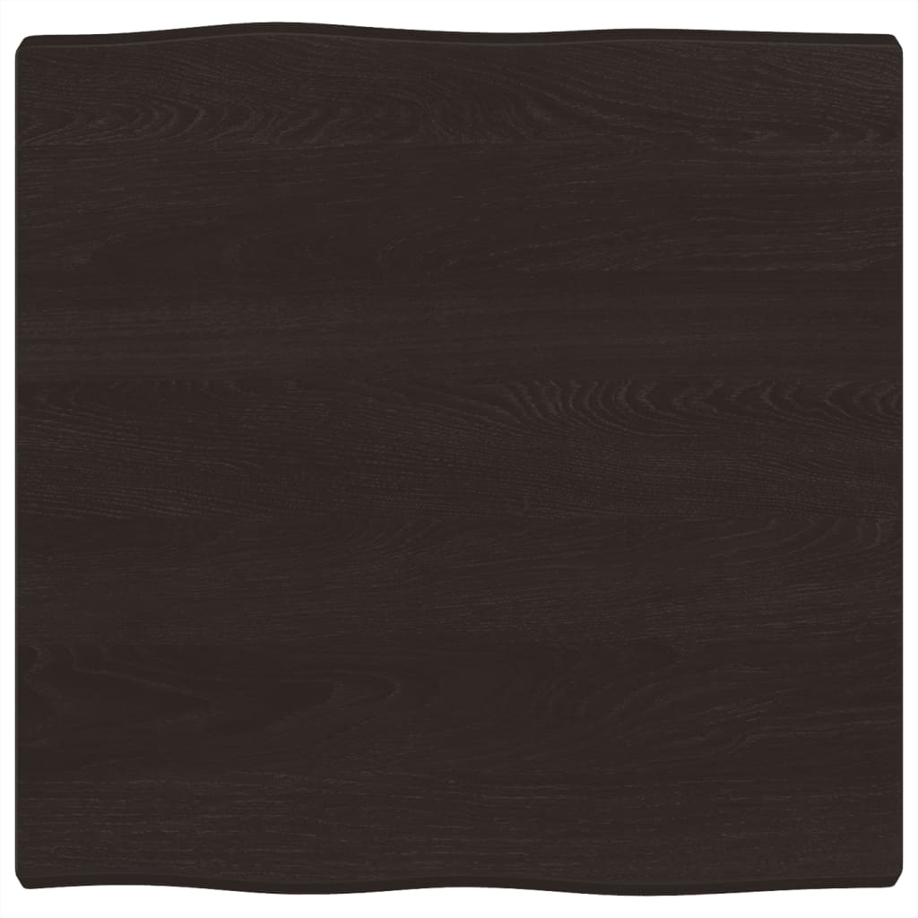 Tischplatte 60x60x(2-4) cm Massivholz Behandelt Baumkante