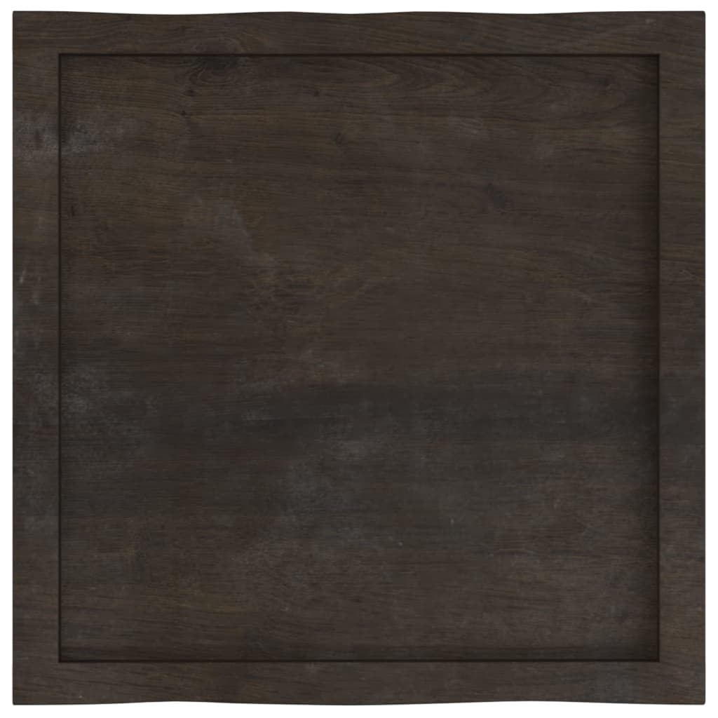 Tischplatte 60x60x(2-4) cm Massivholz Behandelt Baumkante