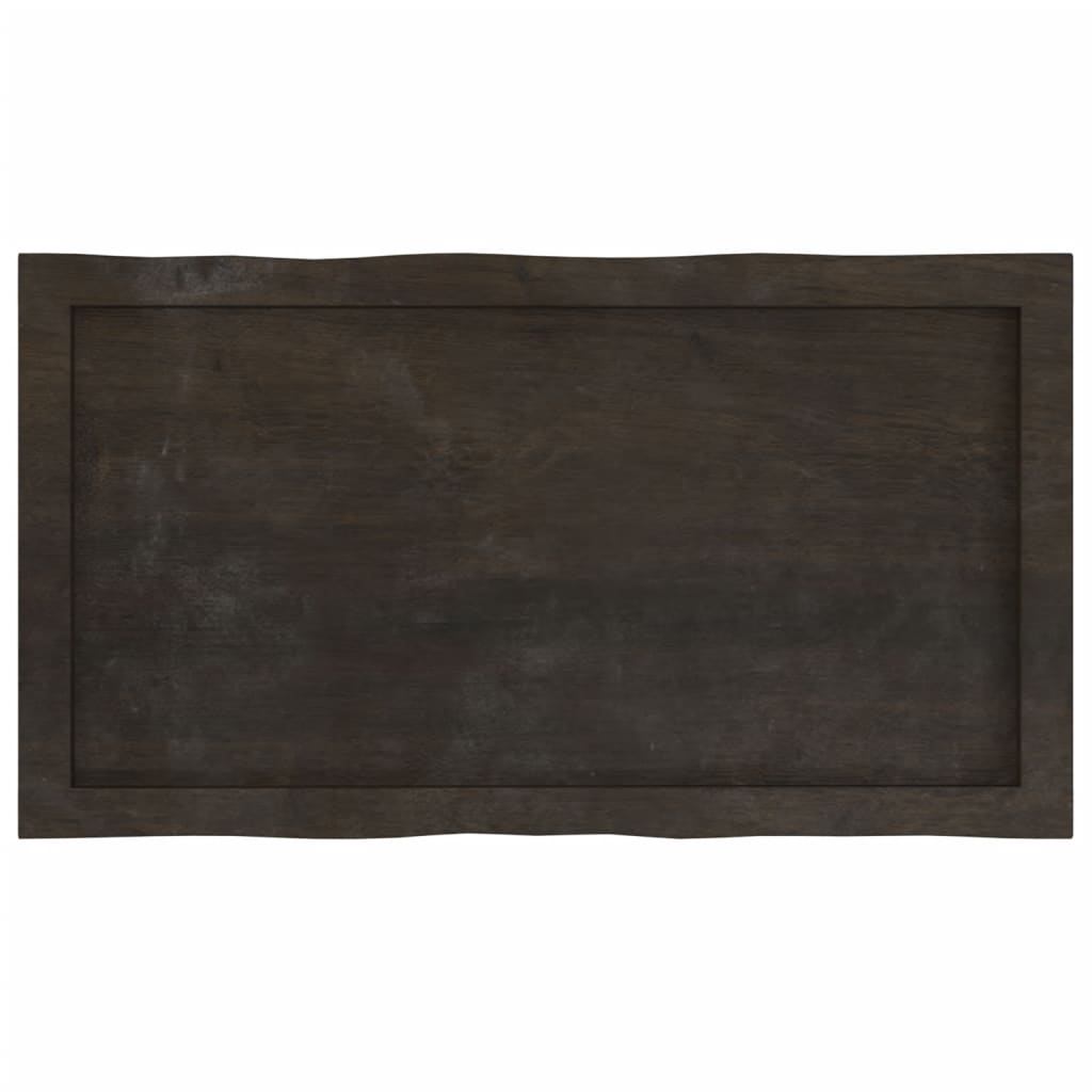 Tischplatte 80x40x(2-6) cm Massivholz Behandelt Baumkante