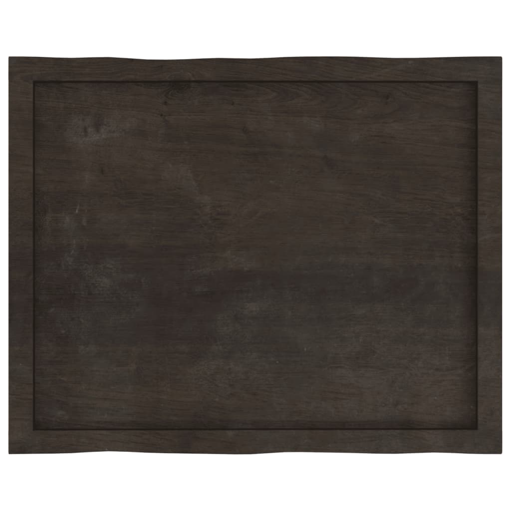 Tischplatte 80x60x(2-6) cm Massivholz Behandelt Baumkante