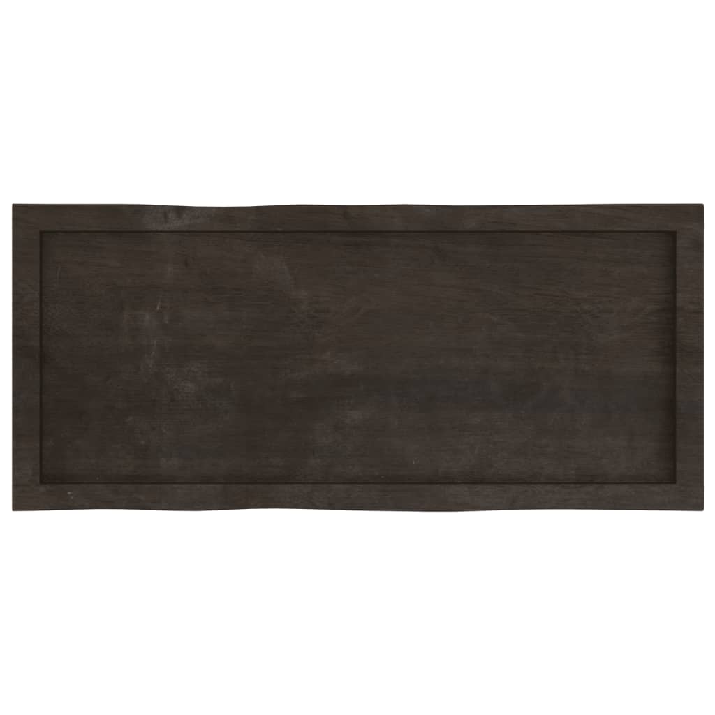 Tischplatte 100x40x(2-4) cm Massivholz Behandelt Baumkante
