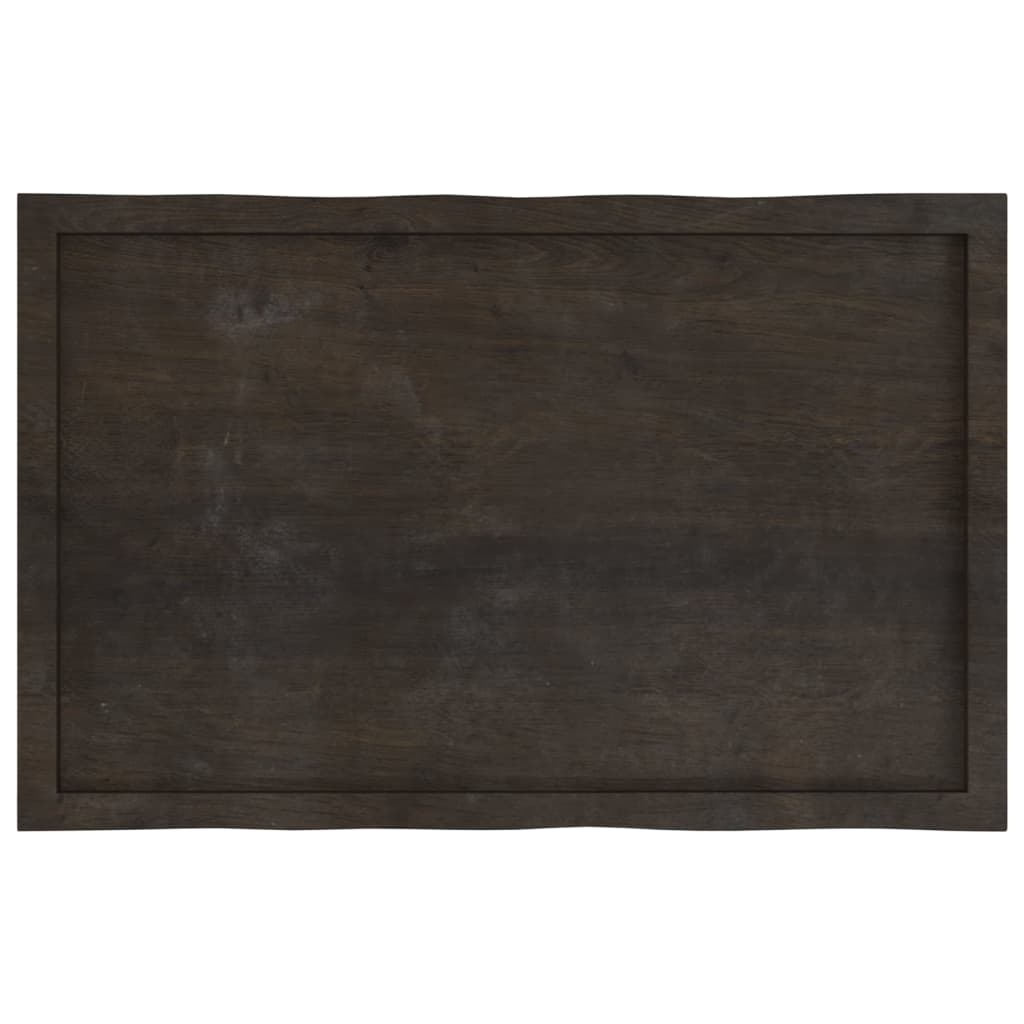 Tischplatte 100x60x(2-6) cm Massivholz Behandelt Baumkante
