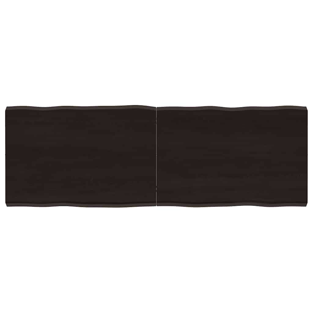 Tischplatte 120x40x(2-4) cm Massivholz Behandelt Baumkante
