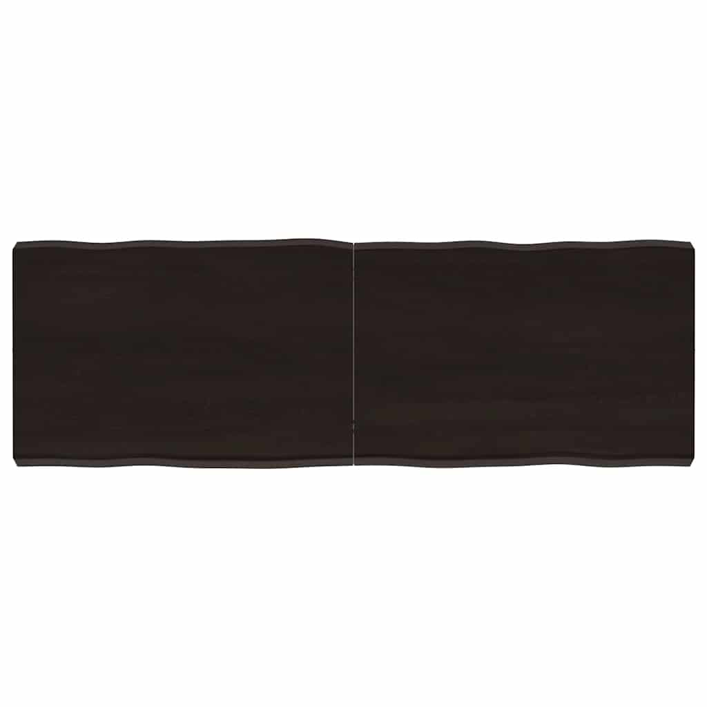 Tischplatte 120x40x(2-6) cm Massivholz Behandelt Baumkante