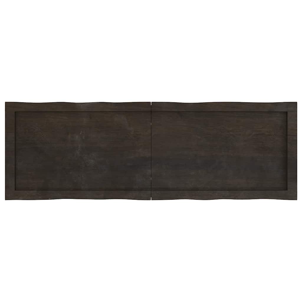Tischplatte 120x40x(2-6) cm Massivholz Behandelt Baumkante