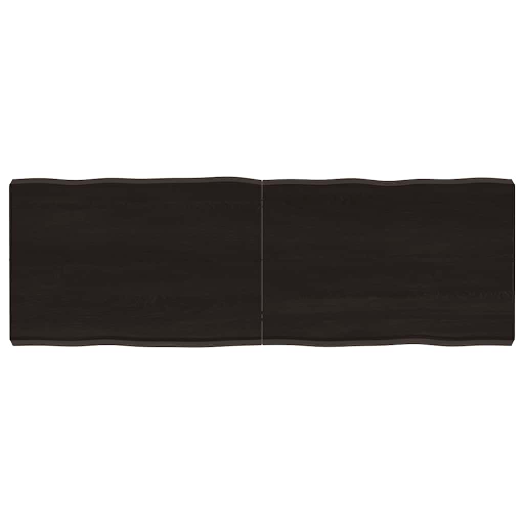 Tischplatte 120x40x(2-6) cm Massivholz Behandelt Baumkante