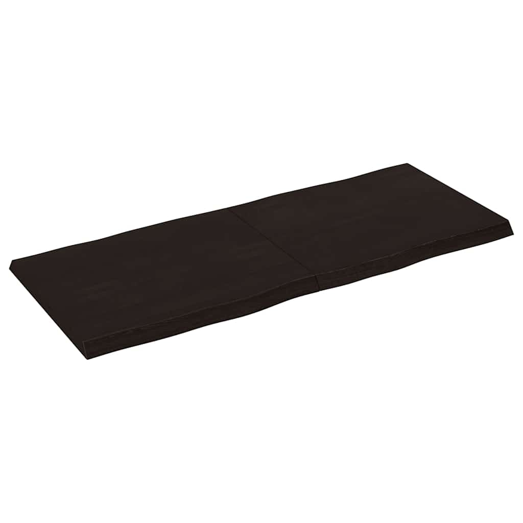 Tischplatte 120x50x(2-4) cm Massivholz Behandelt Baumkante