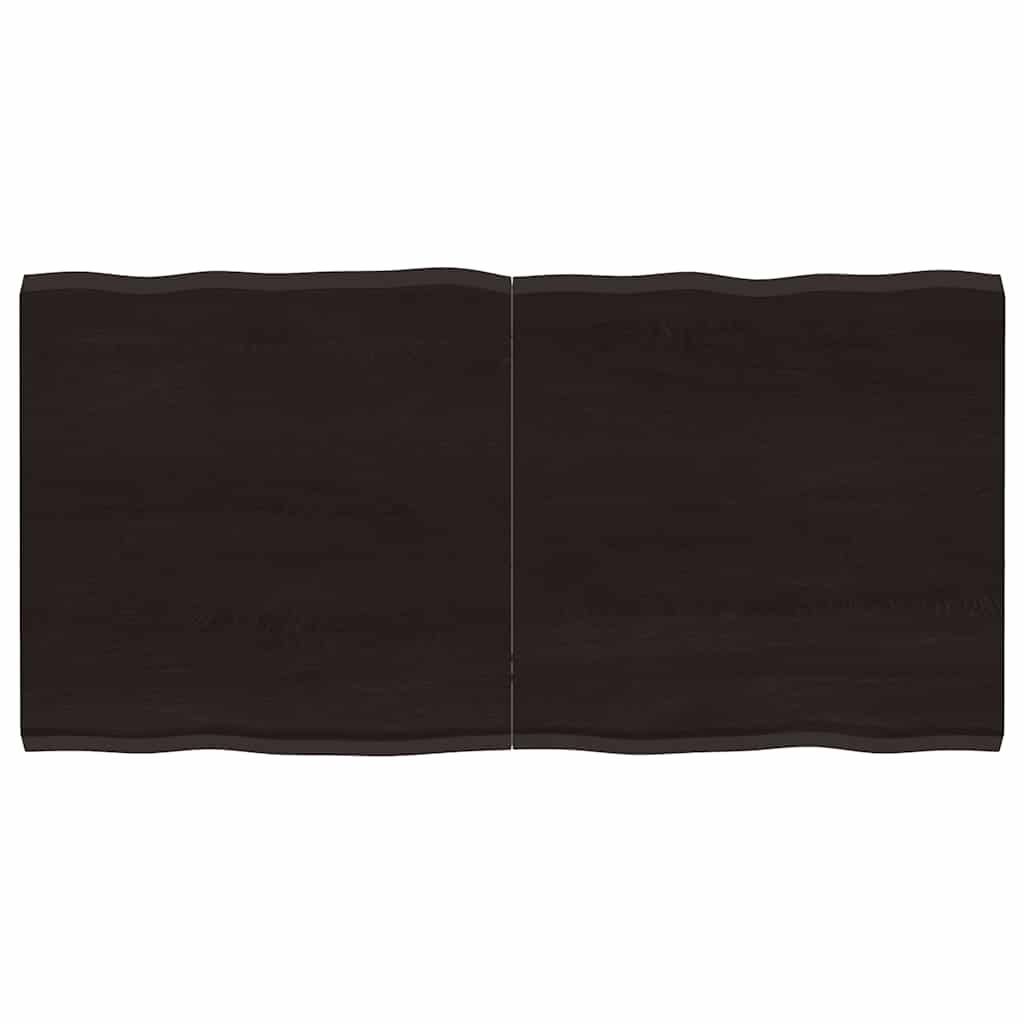 Tischplatte 120x60x(2-4) cm Massivholz Behandelt Baumkante