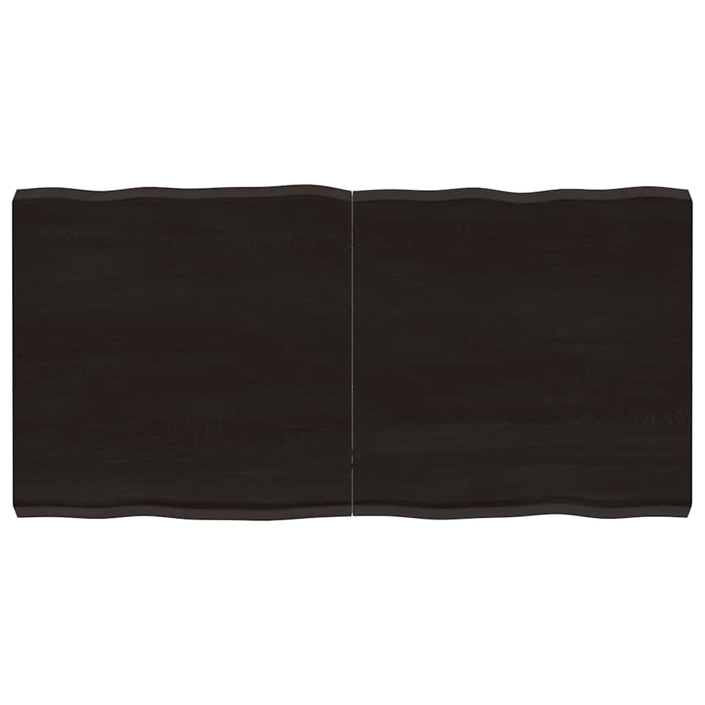 Tischplatte 120x60x(2-6) cm Massivholz Behandelt Baumkante
