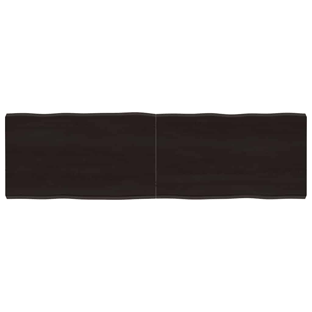 Tischplatte 140x40x(2-4) cm Massivholz Behandelt Baumkante