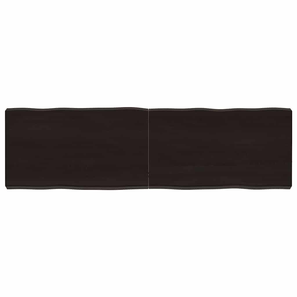 Tischplatte 140x40x(2-6) cm Massivholz Behandelt Baumkante