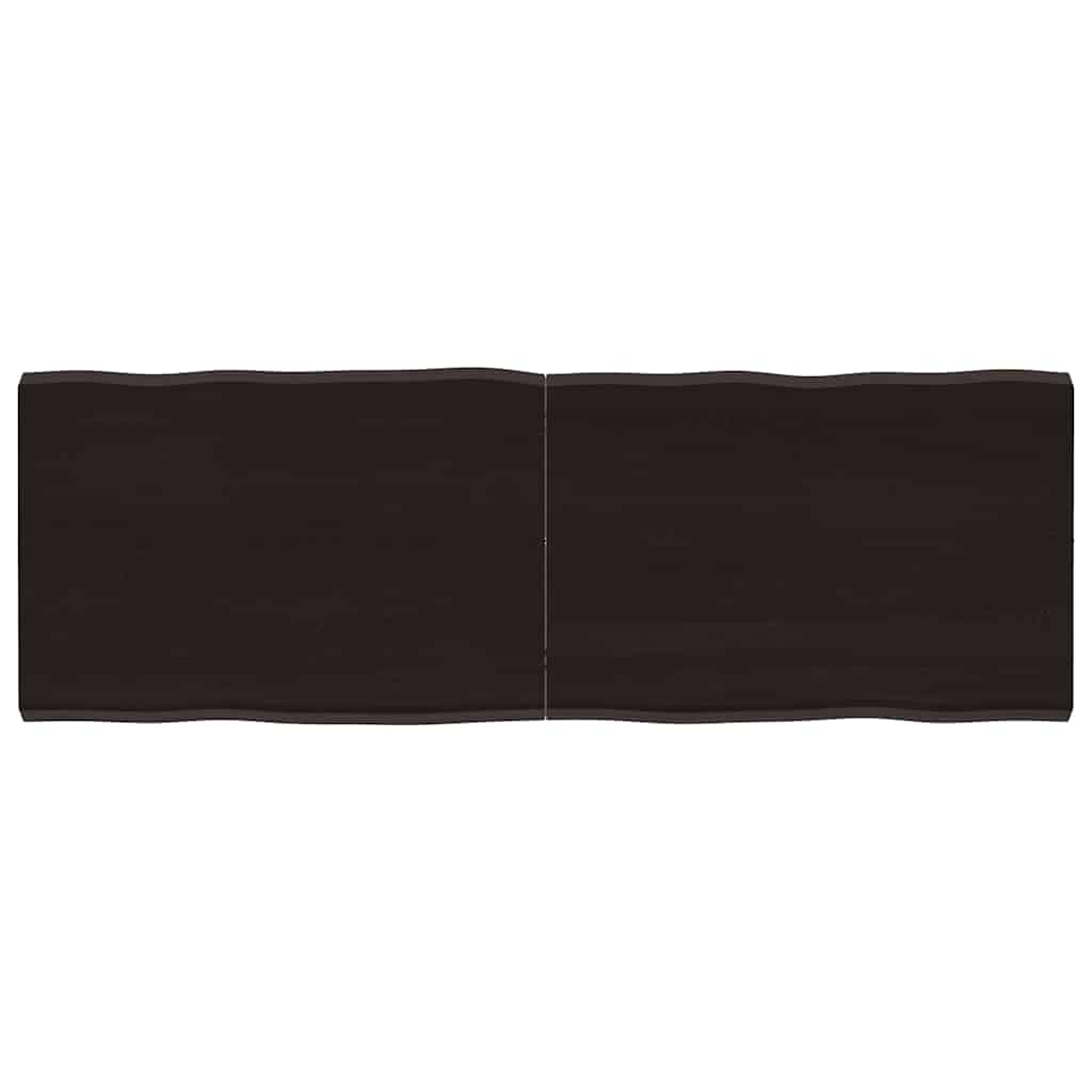 Tischplatte 140x50x(2-4) cm Massivholz Behandelt Baumkante