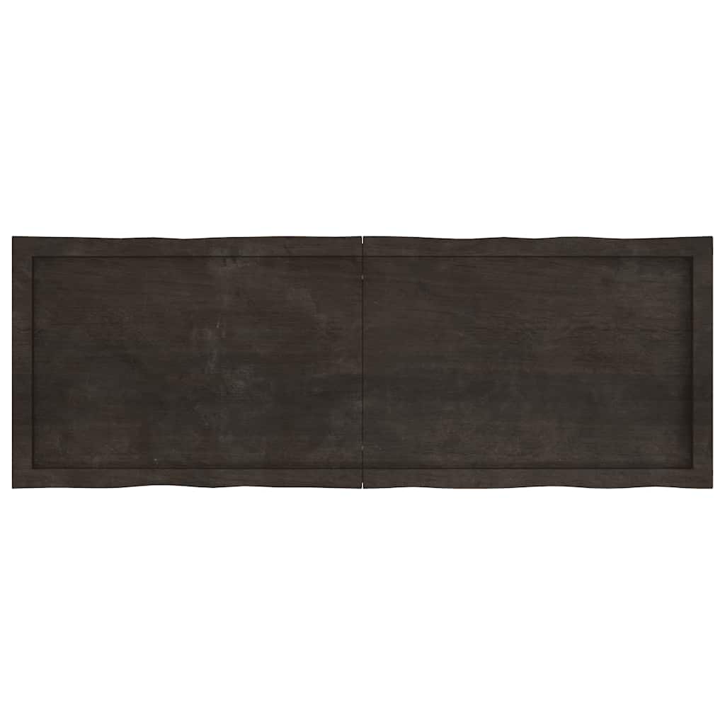 Tischplatte 140x50x(2-6) cm Massivholz Behandelt Baumkante