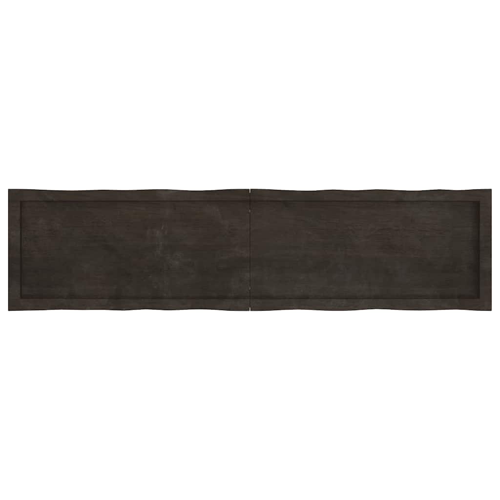 Tischplatte 160x40x(2-4) cm Massivholz Behandelt Baumkante