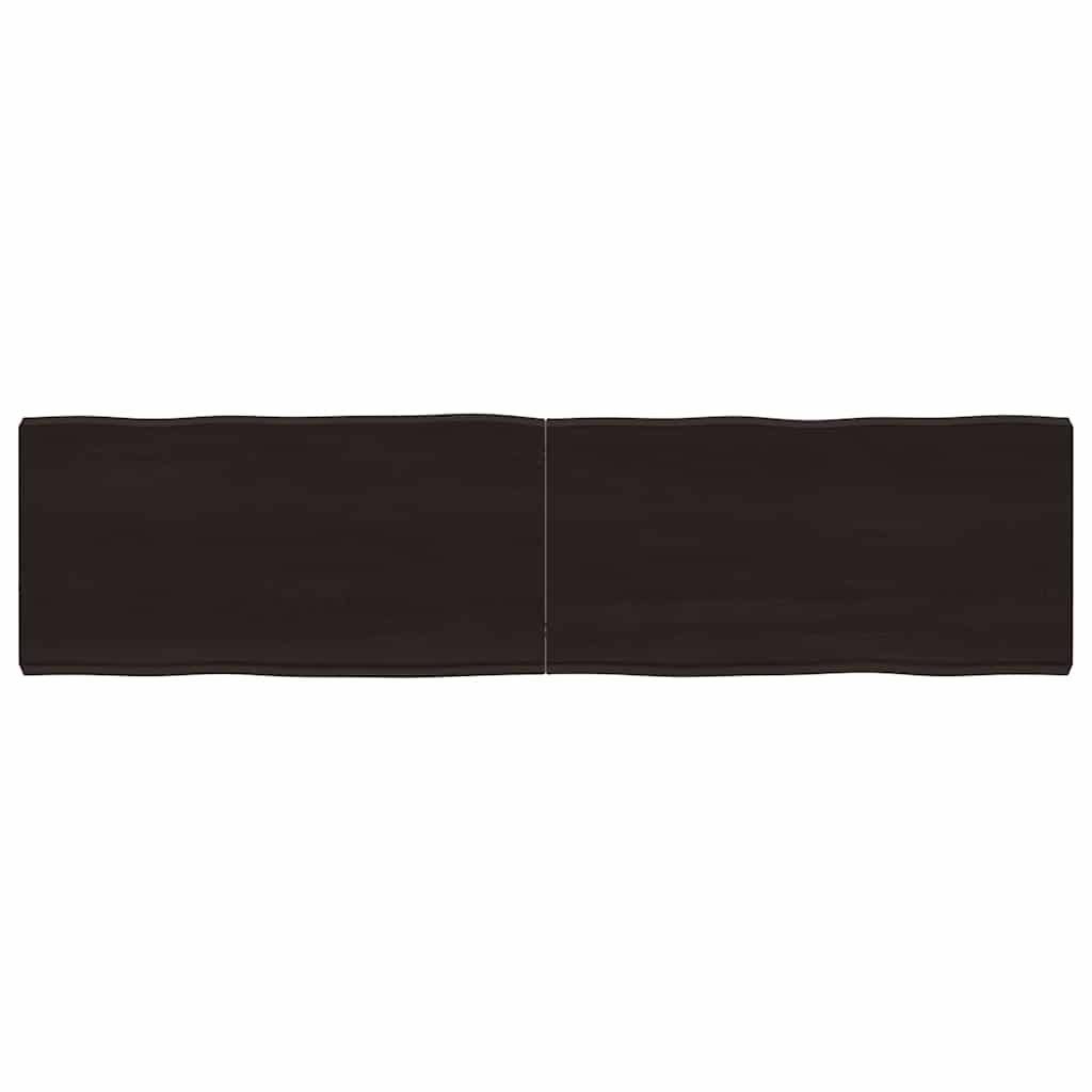 Tischplatte 160x40x(2-6) cm Massivholz Behandelt Baumkante