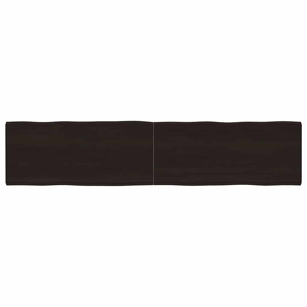 Tischplatte 180x40x(2-4) cm Massivholz Behandelt Baumkante