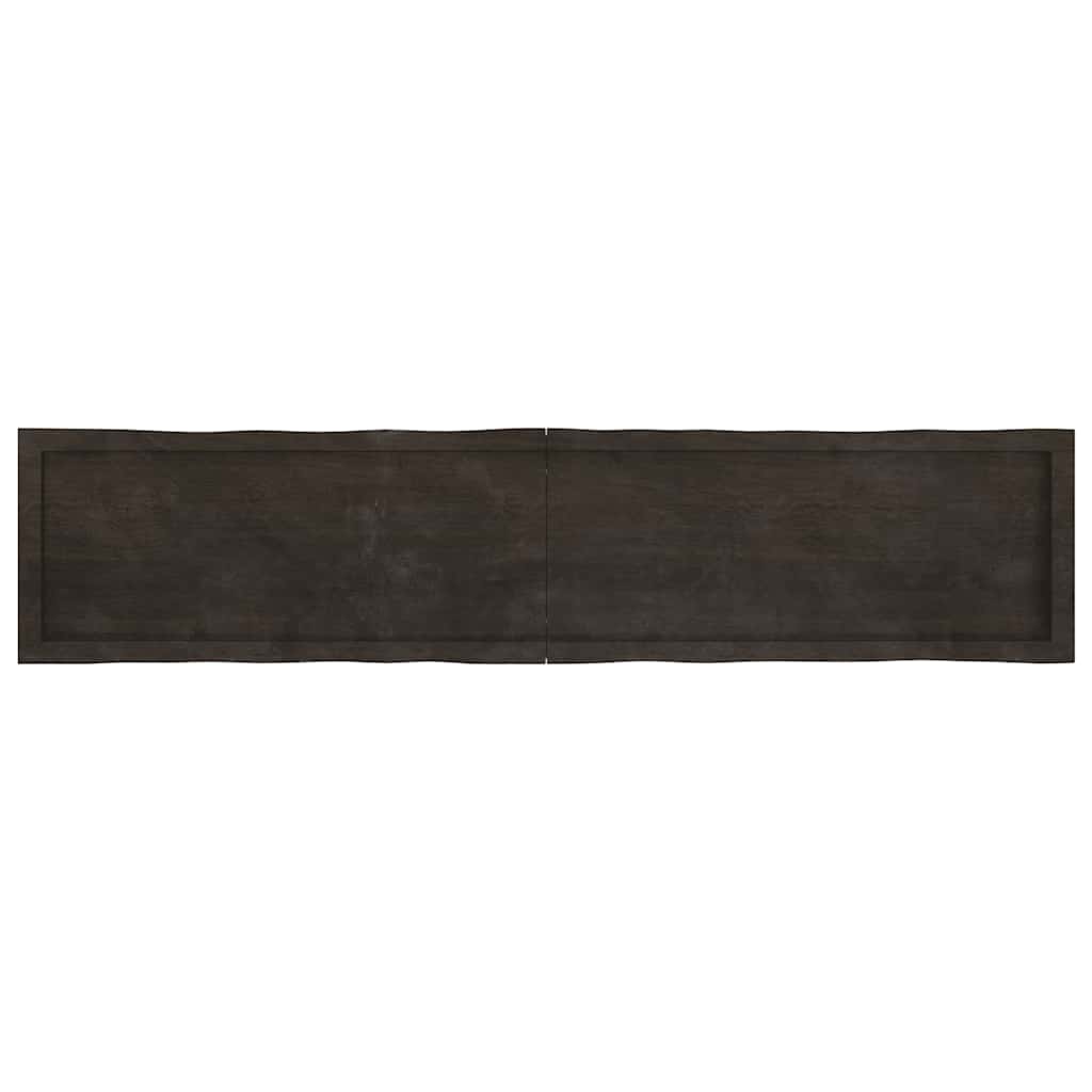 Tischplatte 180x40x(2-4) cm Massivholz Behandelt Baumkante