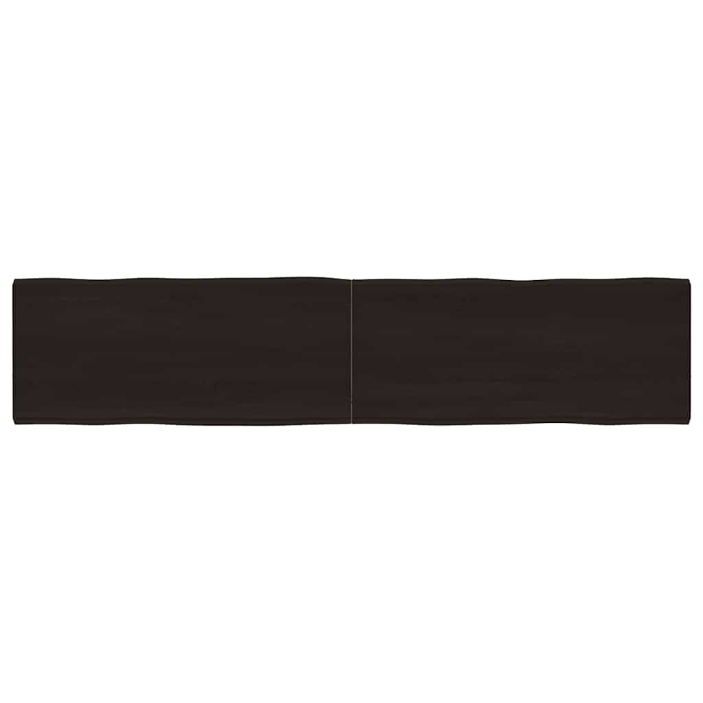 Tischplatte 180x40x(2-4) cm Massivholz Behandelt Baumkante