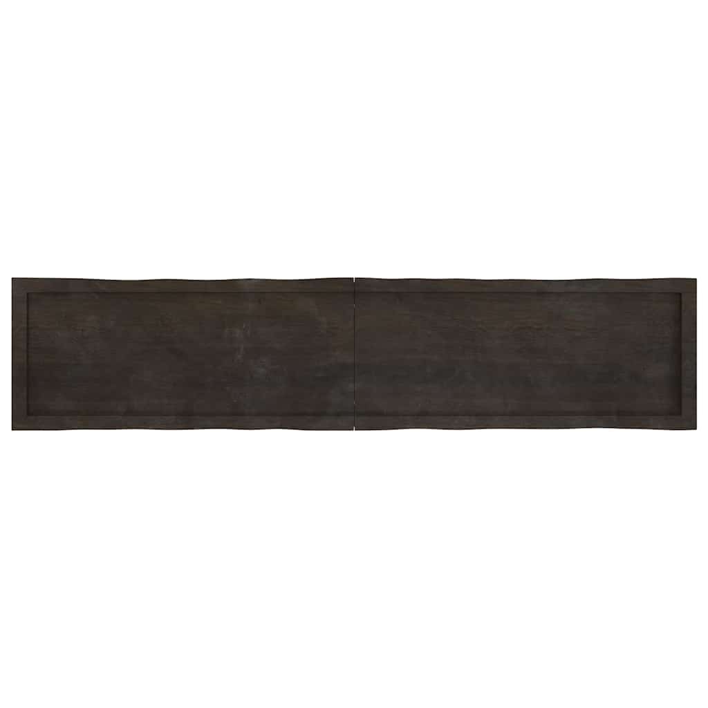 Tischplatte 180x40x(2-6) cm Massivholz Behandelt Baumkante