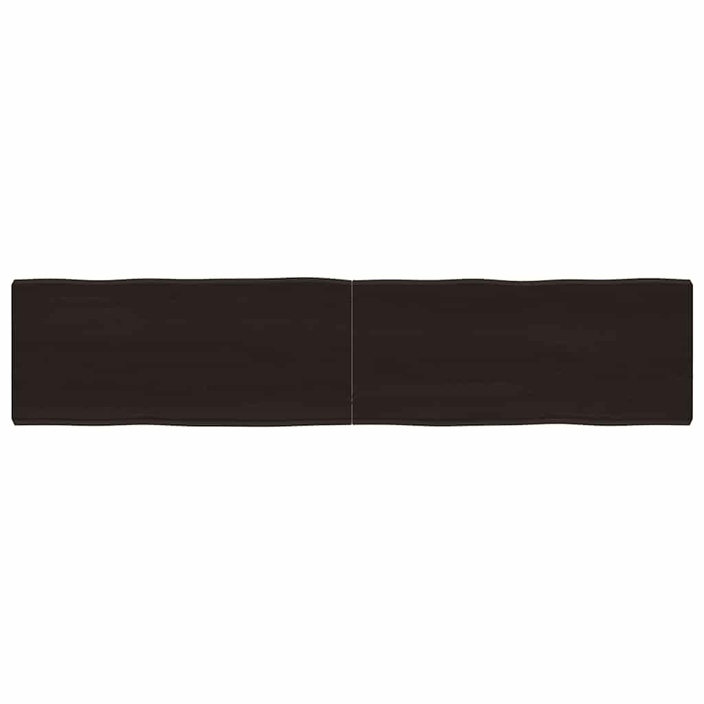 Tischplatte 180x40x(2-6) cm Massivholz Behandelt Baumkante