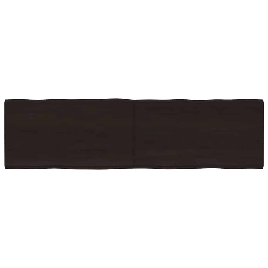 Tischplatte 180x50x(2-4) cm Massivholz Behandelt Baumkante