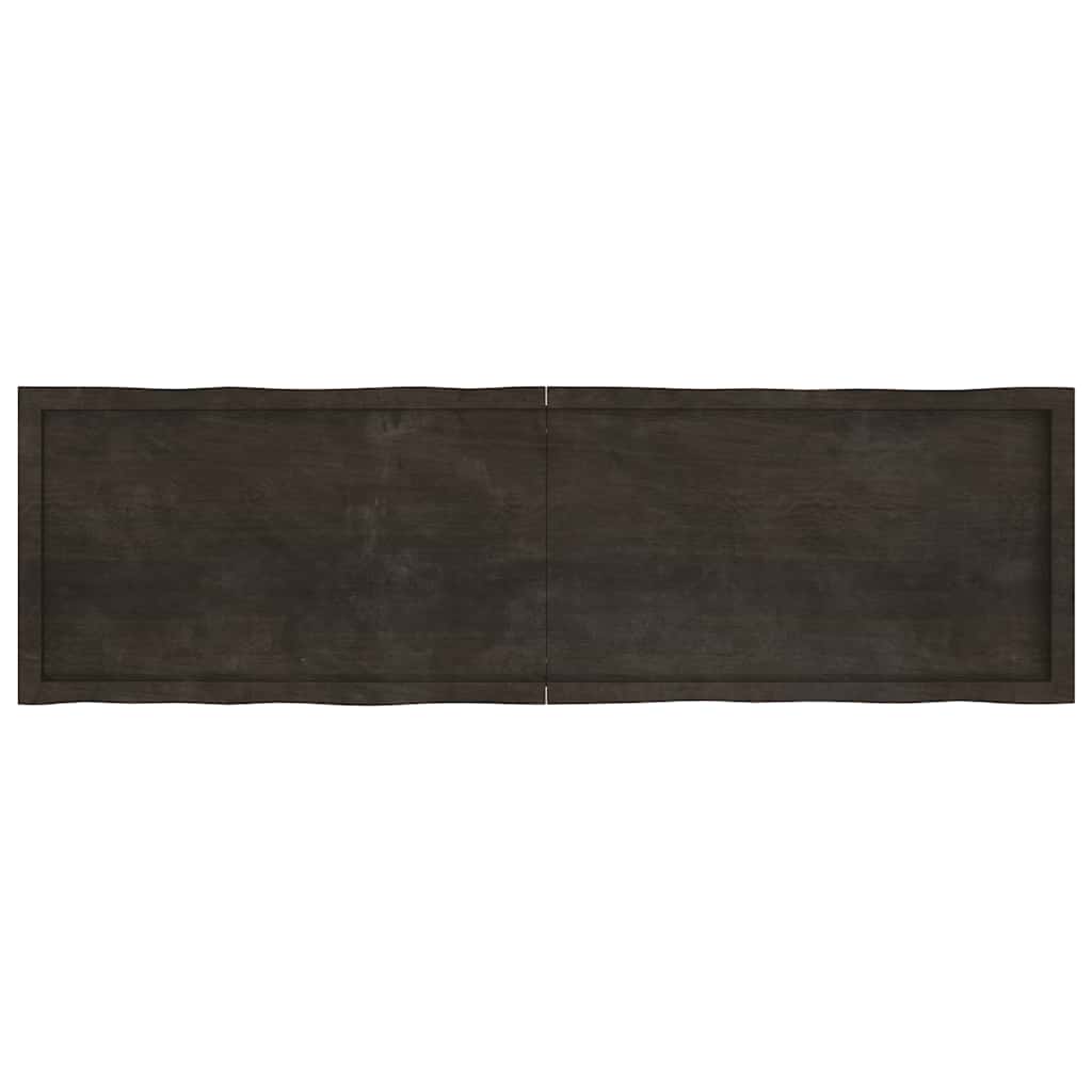 Tischplatte 180x50x(2-6) cm Massivholz Behandelt Baumkante