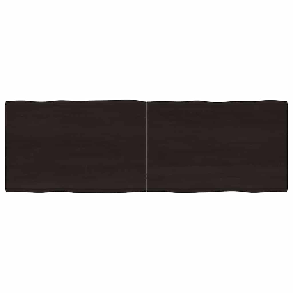 Tischplatte 180x60x(2-4) cm Massivholz Behandelt Baumkante