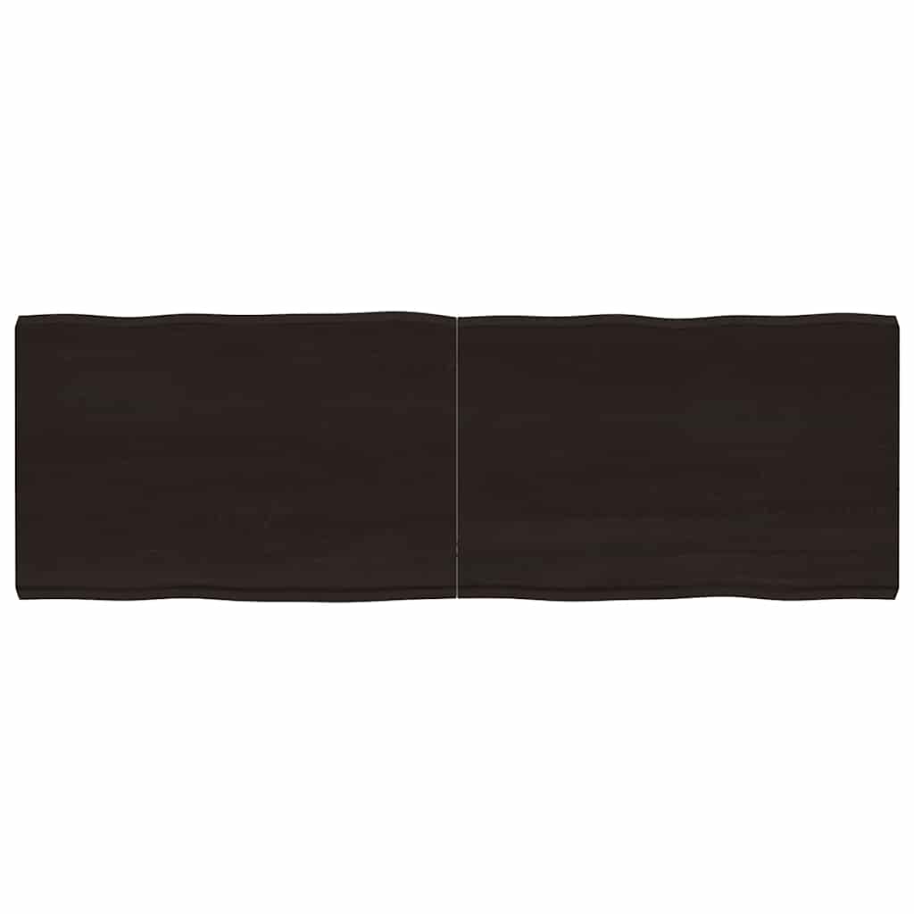 Tischplatte 180x60x(2-6) cm Massivholz Behandelt Baumkante