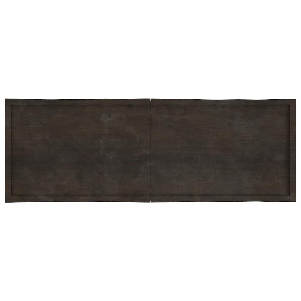 Tischplatte 180x60x(2-6) cm Massivholz Behandelt Baumkante