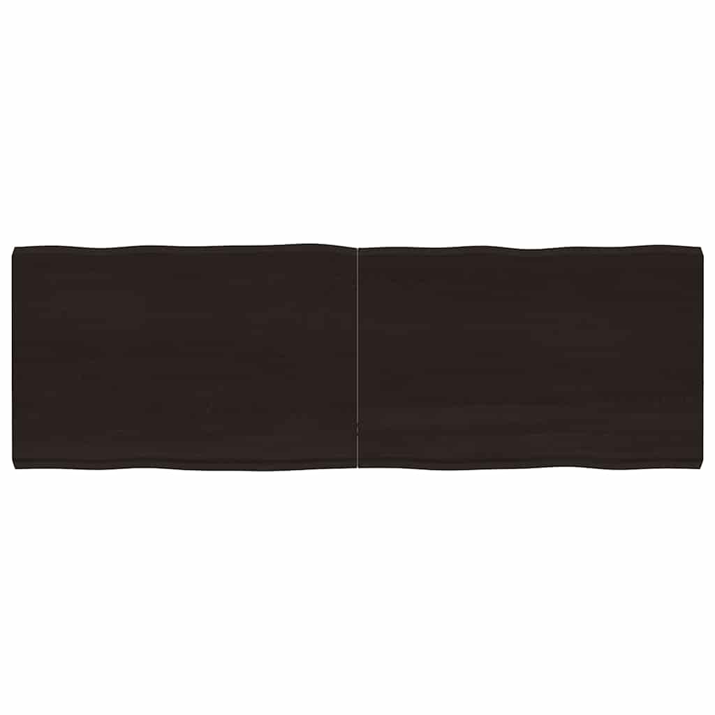 Tischplatte 180x60x(2-6) cm Massivholz Behandelt Baumkante