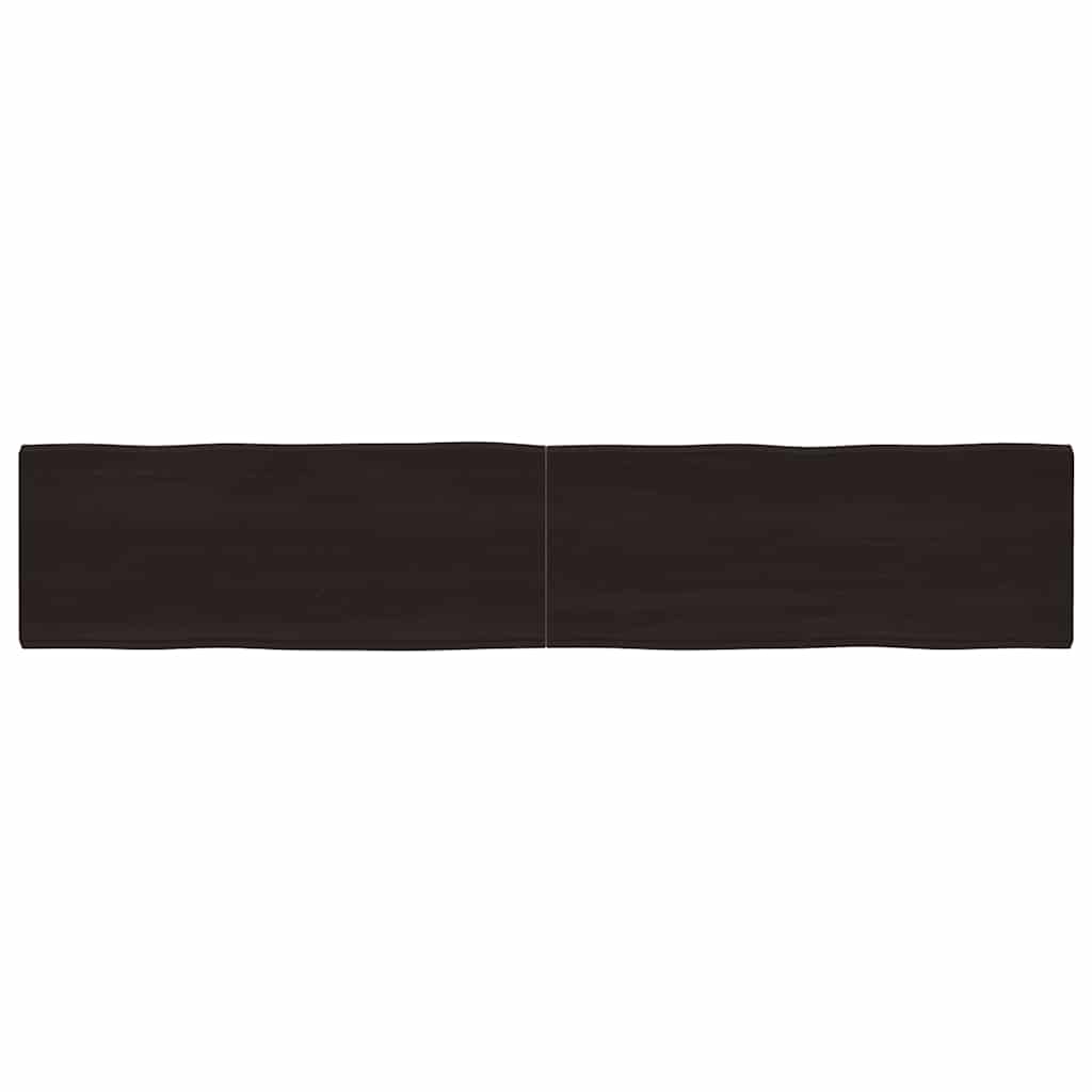 Tischplatte 200x40x(2-4) cm Massivholz Behandelt Baumkante