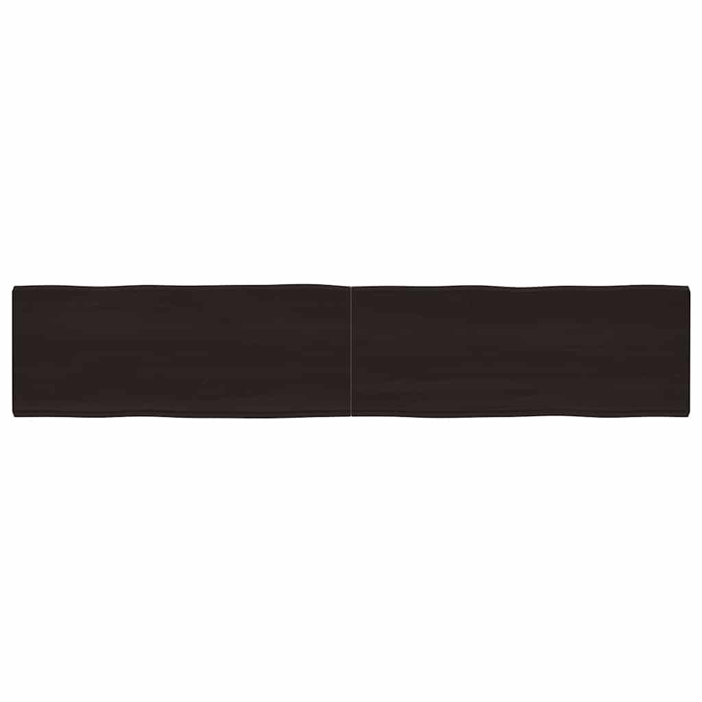 Tischplatte 200x40x(2-4) cm Massivholz Behandelt Baumkante