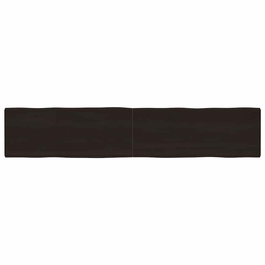 Tischplatte 200x40x(2-6) cm Massivholz Behandelt Baumkante