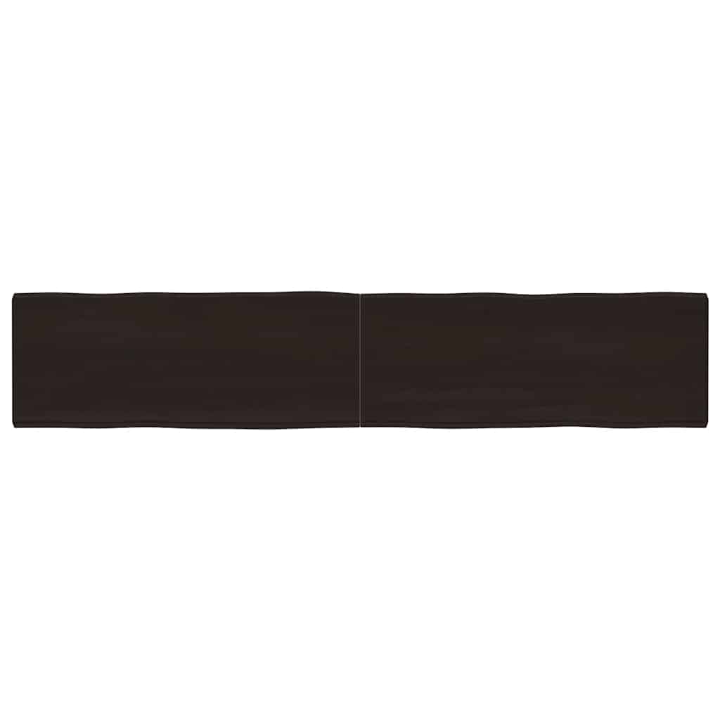 Tischplatte 200x40x(2-6) cm Massivholz Behandelt Baumkante