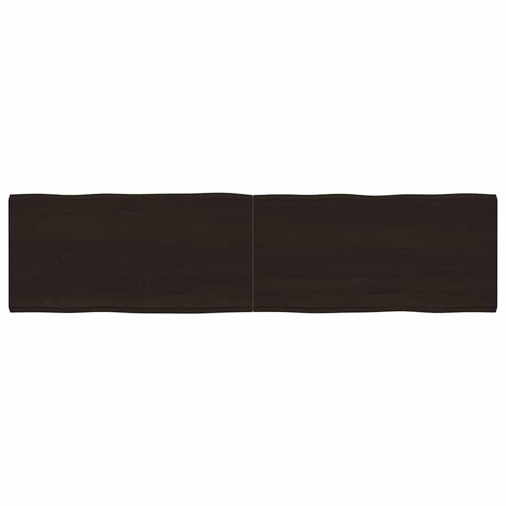 Tischplatte 200x50x(2-4) cm Massivholz Behandelt Baumkante