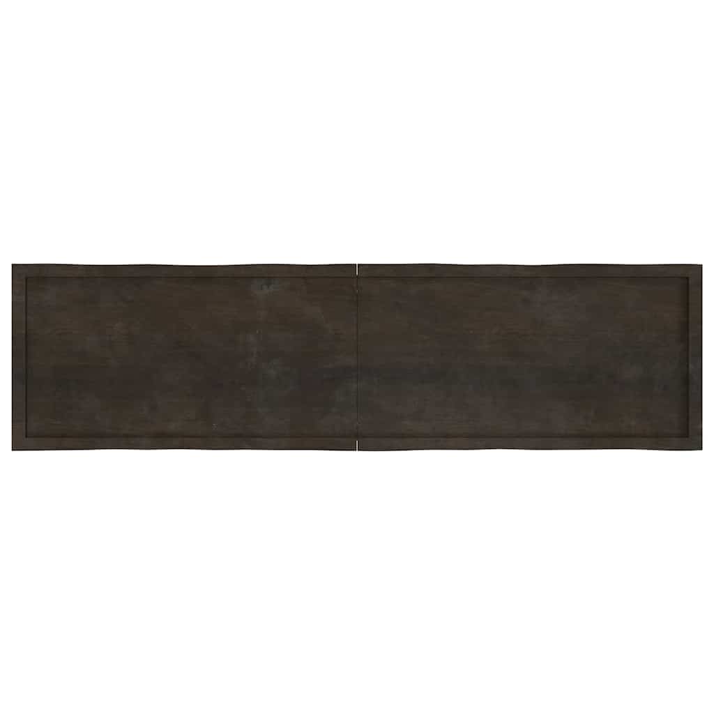 Tischplatte 200x50x(2-6) cm Massivholz Behandelt Baumkante