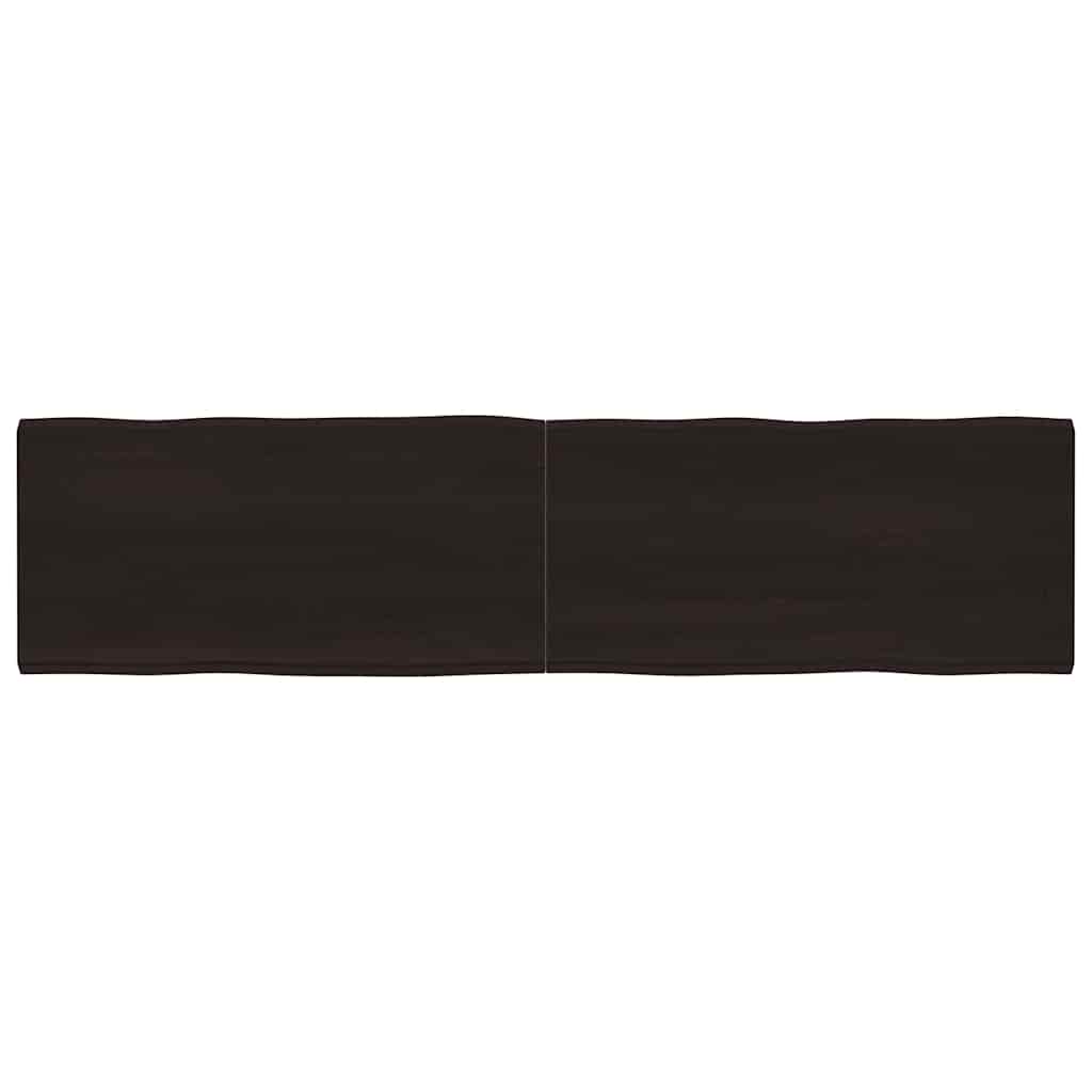 Tischplatte 200x50x(2-6) cm Massivholz Behandelt Baumkante