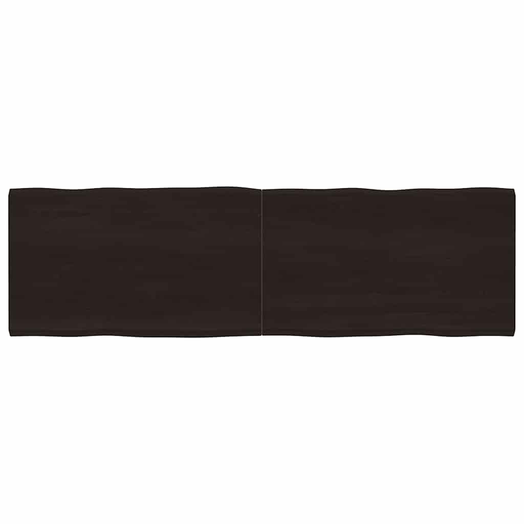 Tischplatte 200x60x(2-4) cm Massivholz Behandelt Baumkante