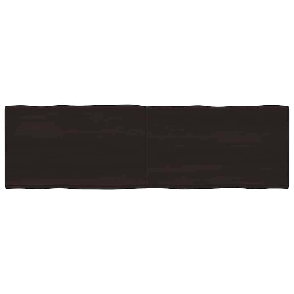 Tischplatte 200x60x(2-4) cm Massivholz Behandelt Baumkante