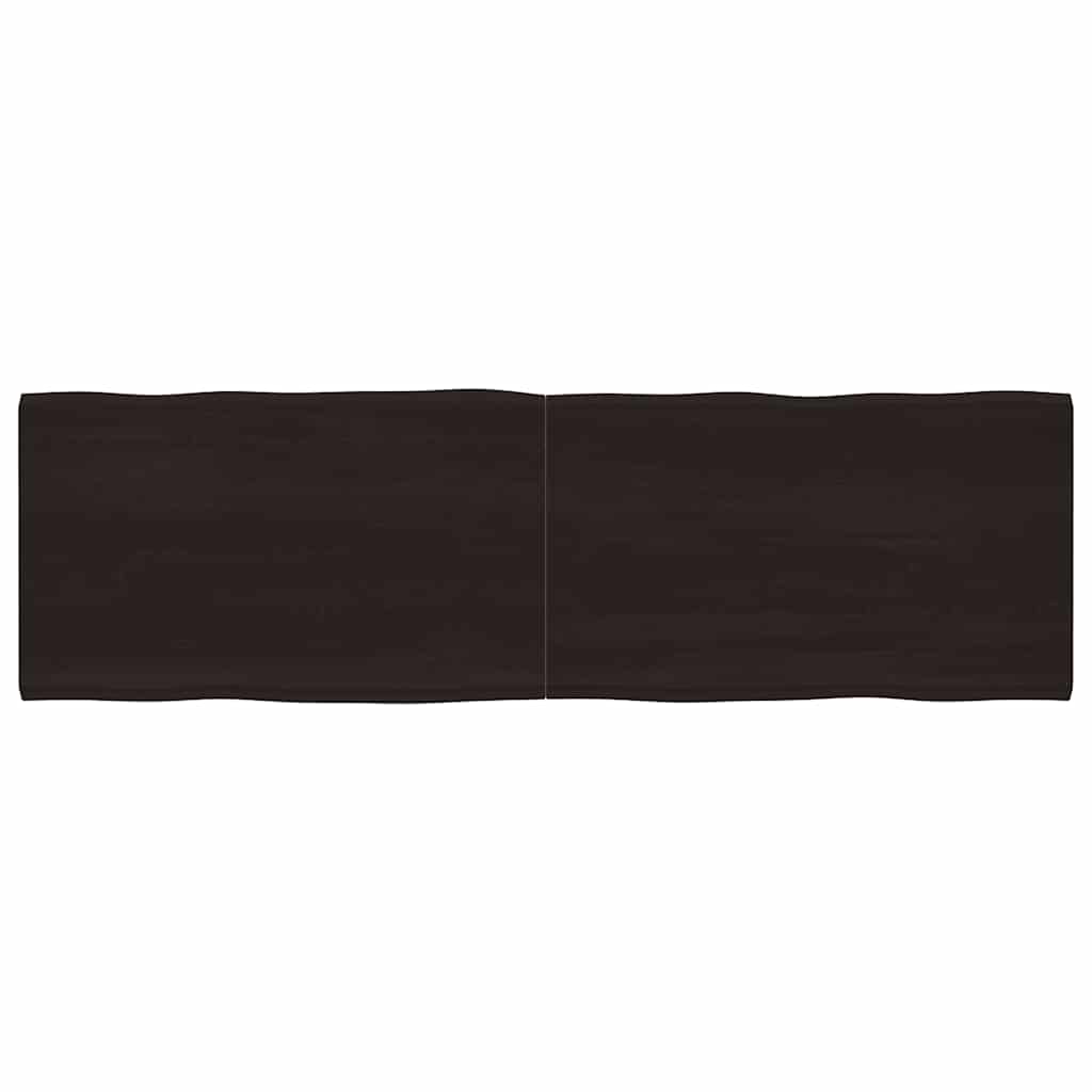 Tischplatte 200x60x(2-6) cm Massivholz Behandelt Baumkante