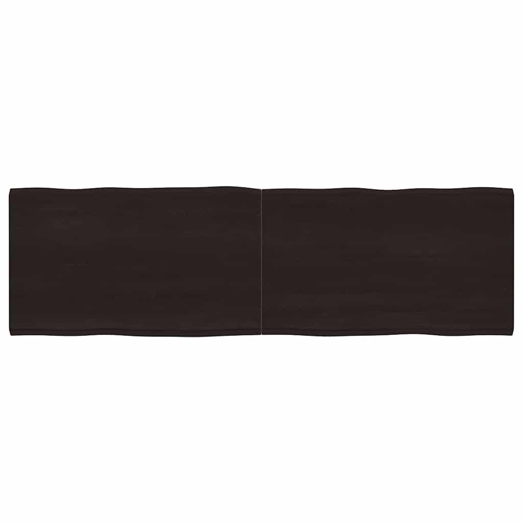 Tischplatte 200x60x(2-6) cm Massivholz Behandelt Baumkante