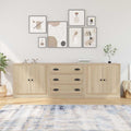 Sideboards 3 Stk. Sonoma-Eiche Holzwerkstoff