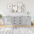 Sideboards 3 Stk. Betongrau Holzwerkstoff