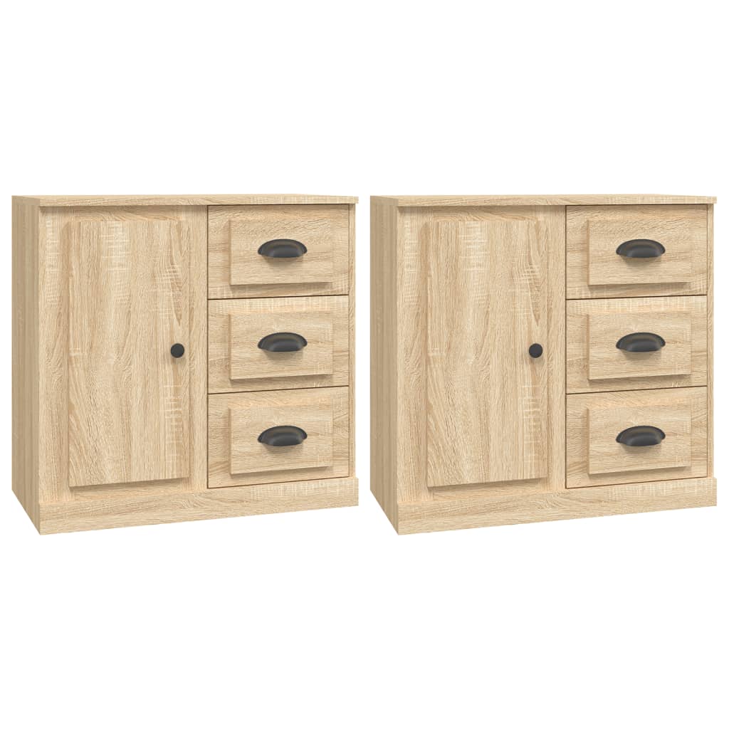 Sideboards 2 Stk. Sonoma-Eiche Holzwerkstoff